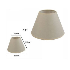 Trade Shop - Paralume Conico Cilindro Classico Ricambio Per Lampada E Applique In Tessuto Tnt - Beige   -14"   -