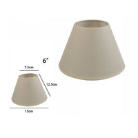 Trade Shop - Paralume Conico Cilindro Classico Ricambio Per Lampada E Applique In Tessuto Tnt - Beige   -6"   -