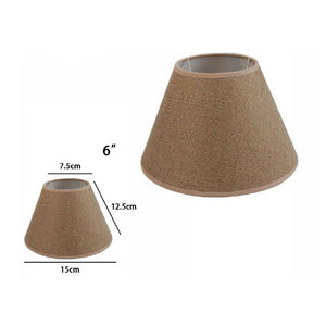 Trade Shop - Paralume Conico Cilindro Classico Ricambio Per Lampada E Applique In Tessuto Tnt - Marrone   -6"   -