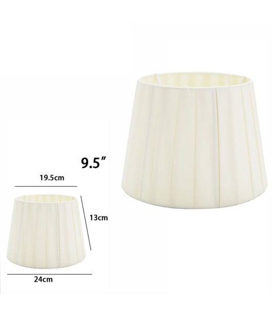 Paralume Conico Cilindro Moderno Ricambio Per Lampada E Applique In Tessuto Tnt  Bianco   -9,5"   -