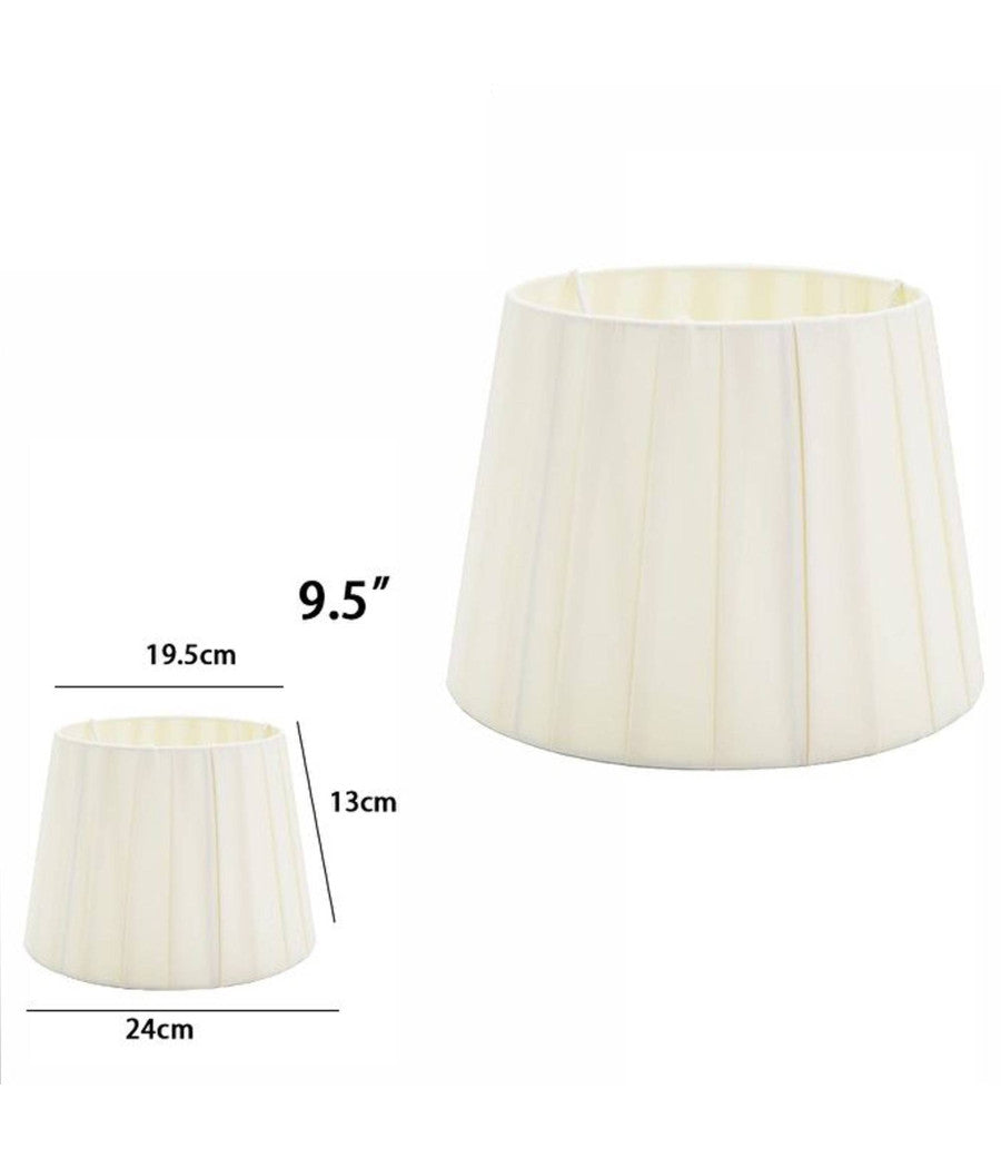Paralume Conico Cilindro Moderno Ricambio Per Lampada E Applique In Tessuto Tnt  Bianco   -9,5"   -