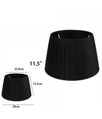 Paralume Conico Cilindro Moderno Ricambio Per Lampada E Applique In Tessuto Tnt  Nero   -11,5"   -