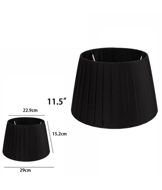 Paralume Conico Cilindro Moderno Ricambio Per Lampada E Applique In Tessuto Tnt  Nero   -11,5"   -