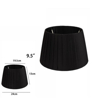 Paralume Conico Cilindro Moderno Ricambio Per Lampada E Applique In Tessuto Tnt  Nero   -9,5"   -