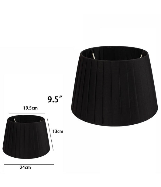 Paralume Conico Cilindro Moderno Ricambio Per Lampada E Applique In Tessuto Tnt  Nero   -9,5"   -