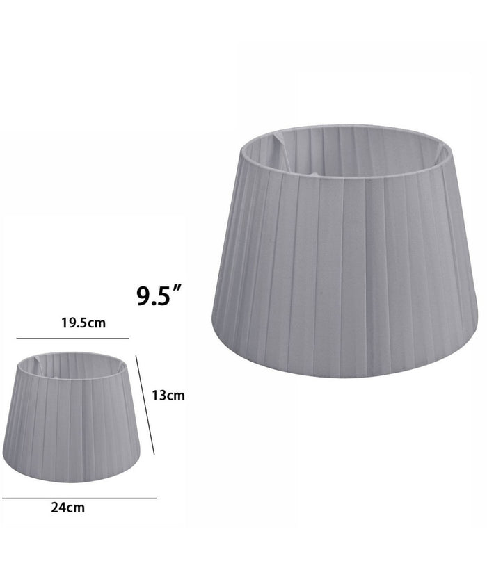 Paralume Conico Cilindro Moderno Ricambio Per Lampada E Applique In Tessuto Tnt  Grigio Scuro   -9,5"   -