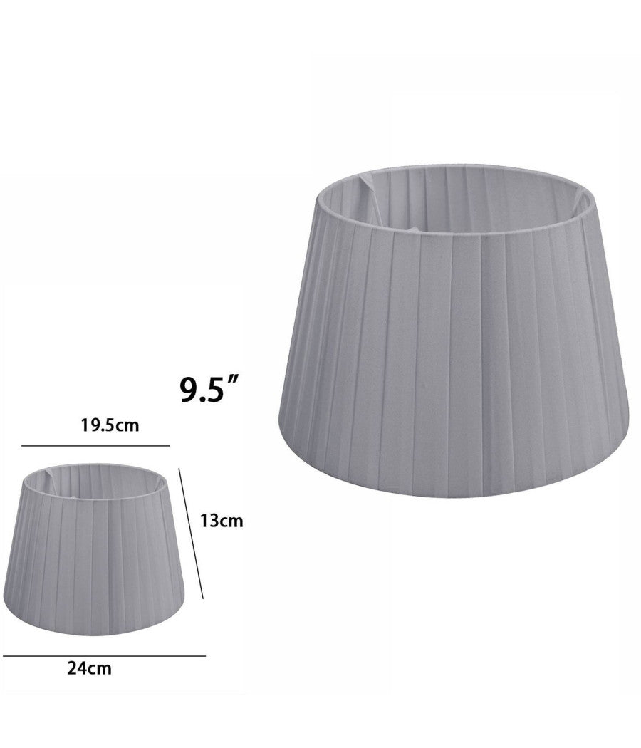 Paralume Conico Cilindro Moderno Ricambio Per Lampada E Applique In Tessuto Tnt  Grigio Scuro   -9,5"   -