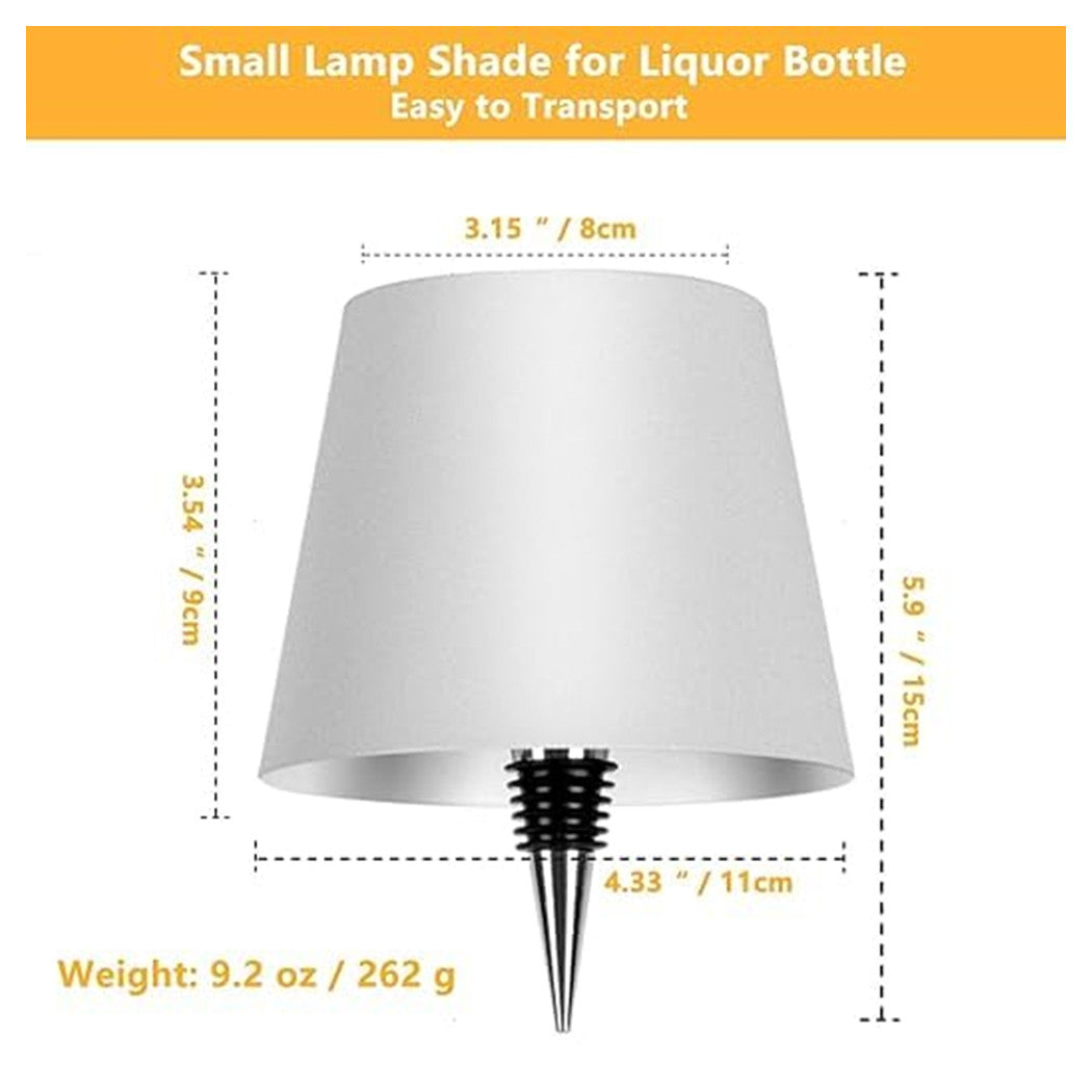 Trade Shop - Paralume Per Bottiglia Vino A Led Ricaricabile Dimmerabile Luce Senza Fili Bar Soggiorno -