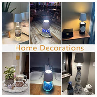 Trade Shop - Paralume Per Bottiglia Vino A Led Ricaricabile Dimmerabile Luce Senza Fili Bar Soggiorno -