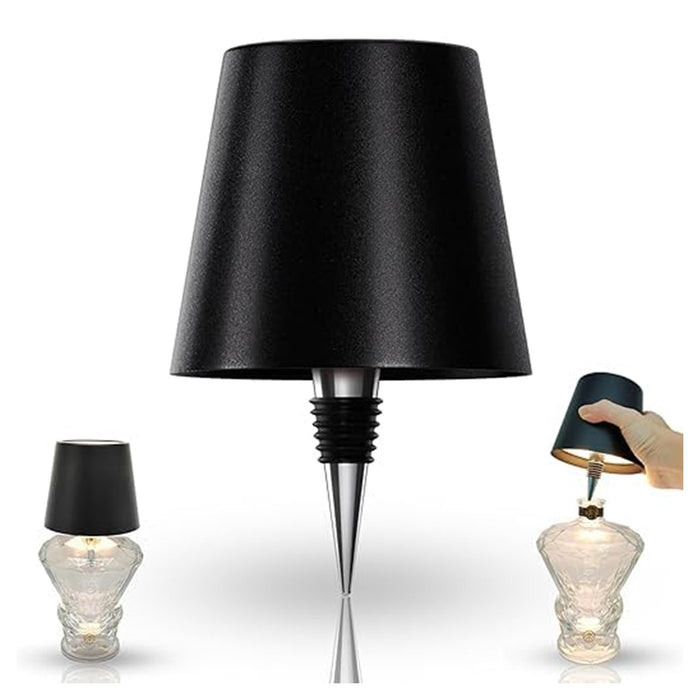 Trade Shop - Paralume Per Bottiglia Vino A Led Ricaricabile Dimmerabile Luce Senza Fili Bar Soggiorno -