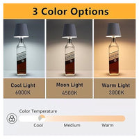 Trade Shop - Paralume Per Bottiglia Vino A Led Ricaricabile Dimmerabile Luce Senza Fili Bar Soggiorno -