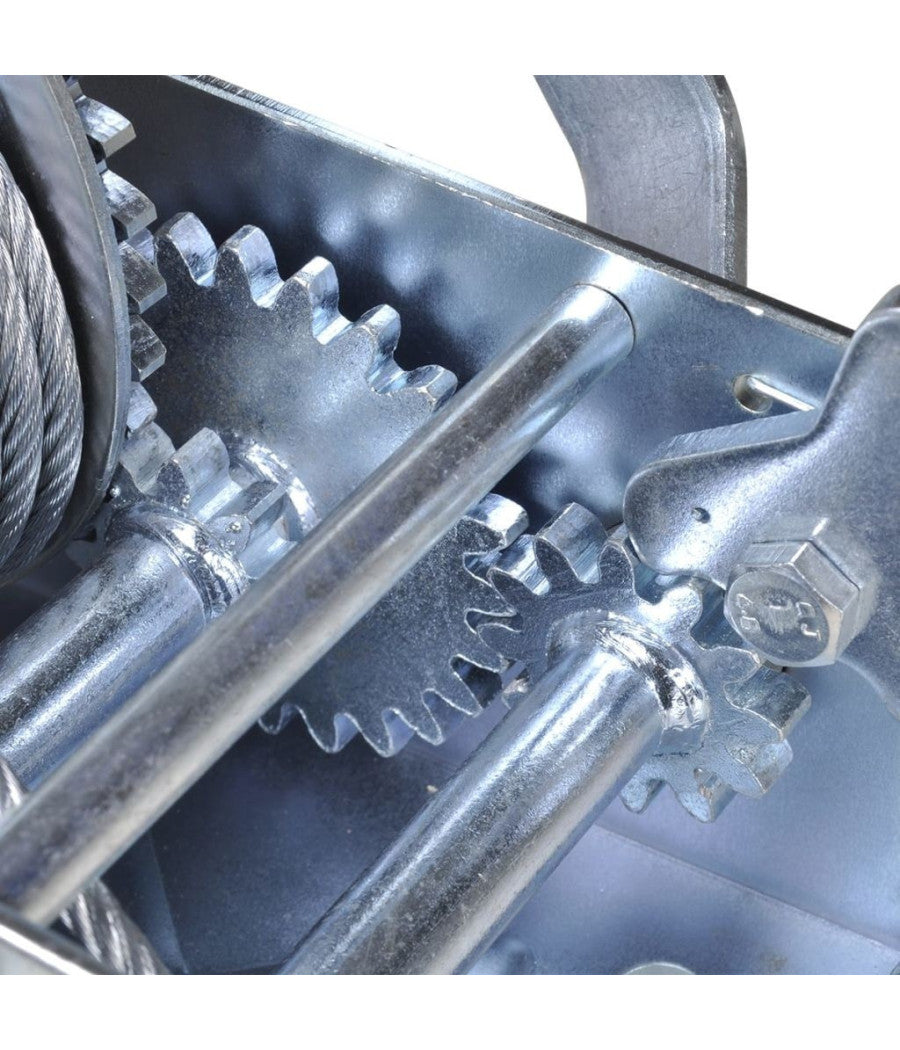 Paranco Montacarichi Verricello Gancio Manuale Argano 1350 Kg Cavo Da 10 Mt         