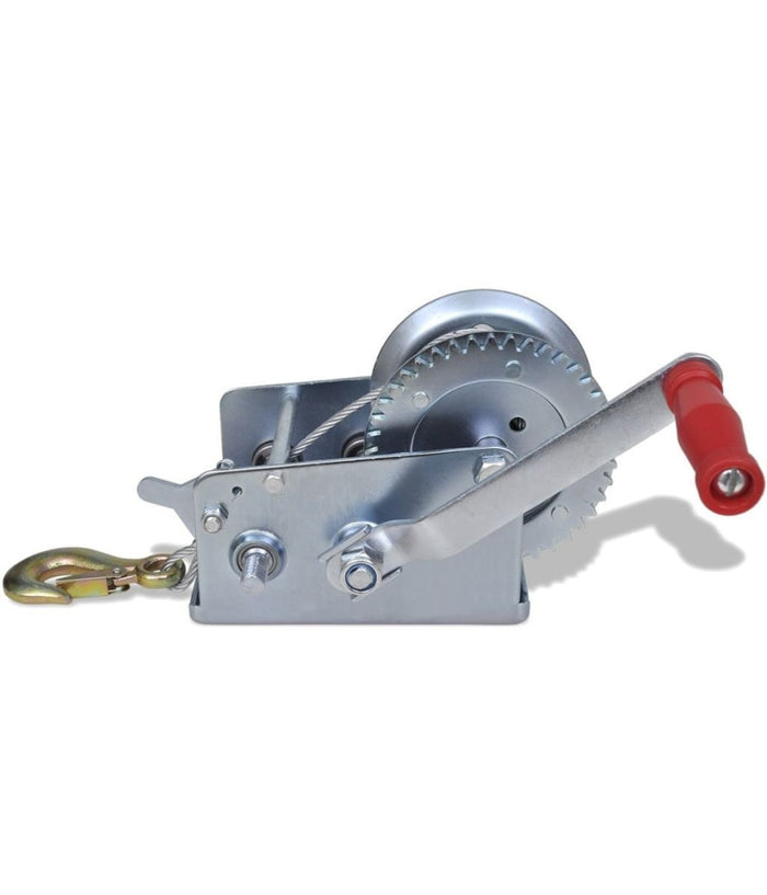 Paranco Montacarichi Verricello Gancio Manuale Argano 1350 Kg Cavo Da 10 Mt         