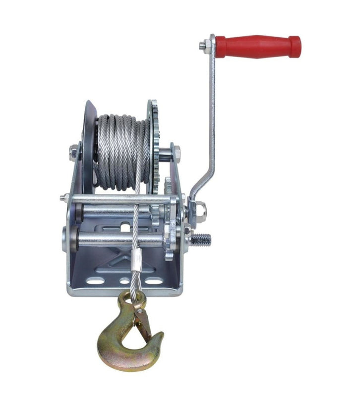 Paranco Montacarichi Verricello Gancio Manuale Argano 1350 Kg Cavo Da 10 Mt         
