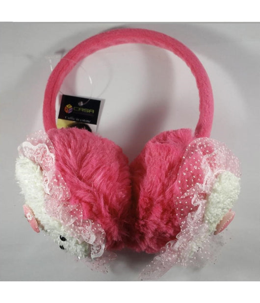 Paraorecchie Rosa Corallo Coniglietto Orecchie Vento Freddo Imbottite Ragazze         