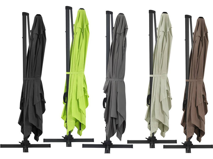 Parasole decentrato da giardino Alu "Sun 4" - Rettangolo - 3 x 4 m - Talpa + Copertura protettiva