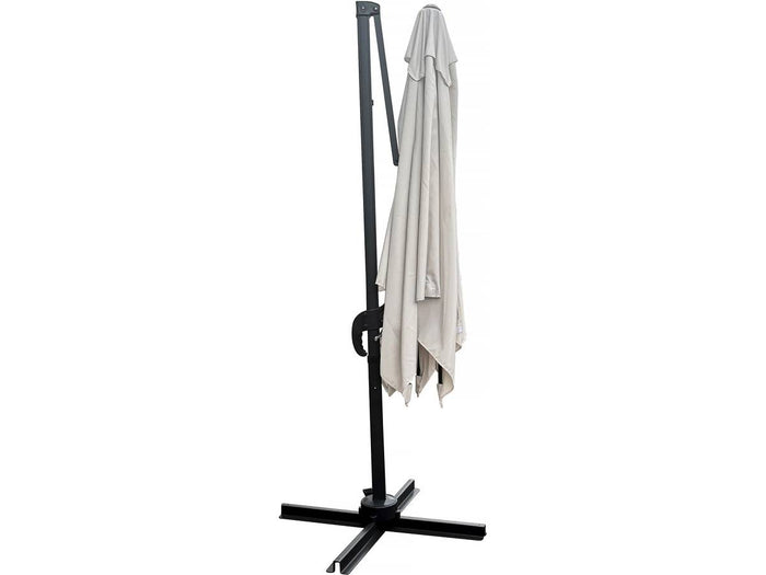 Ombrellone da giardino offset "Soleil" - Quadrato - 2,5 x 2,5 m - Ecru + Copertura di protezione