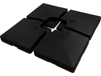 Ombrellone da giardino decentrato LED Ali "Sun 4 Luxe" 3 x 4 m - Nero + Base zavorrante  inclusa