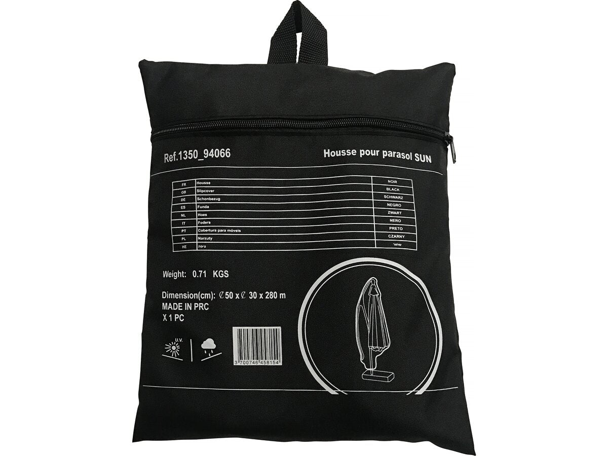 Ombrellone da giardino a sbalzo in alluminio "Sky 4" - 3 x 4 m - Tortora - Con telo protettivo