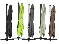 Ombrellone decentrato in alluminio SUN 4 - Rettangolare - 3 x 4 m - Verde