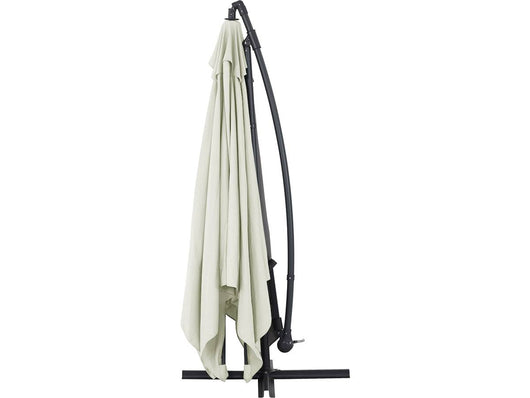 Ombrellone da giardino sospeso Alu "Ilios 3" - Quadrato - 3 x 3 m - Ecru - Base inclusa