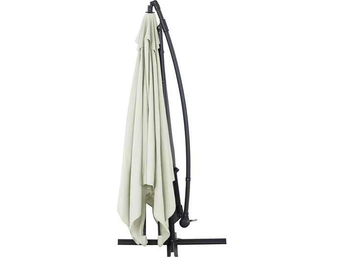 Ombrellone da giardino sospeso Alu "Ilios 3" - Quadrato - 3 x 3 m - Ecru - Base inclusa