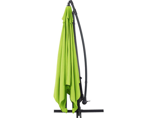 Ombrellone da giardino sospeso Alu "Ilios 3" - Quadrato - 3 x 3 m - Verde - Base inclusa