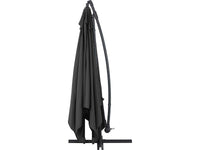 Ombrellone da giardino sospeso Alu "Ilios 3" - Quadrato - 3 x 3 m - Nero- Base inclusa
