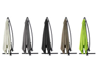 Ombrellone da giardino decentrato in alluminio ILIOS 3 - Quadrato - 3 x 3 m - Grigio