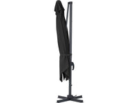 Parasole decentrato da giardino Alu "Sun 3" - Quadrato - 3 x 3 m - Nero + fodera di copertura protettiva