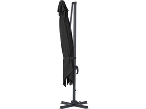 Parasole decentrato da giardino Alu "Sun 3" - Quadrato - 3 x 3 m - Nero + fodera di copertura protettiva