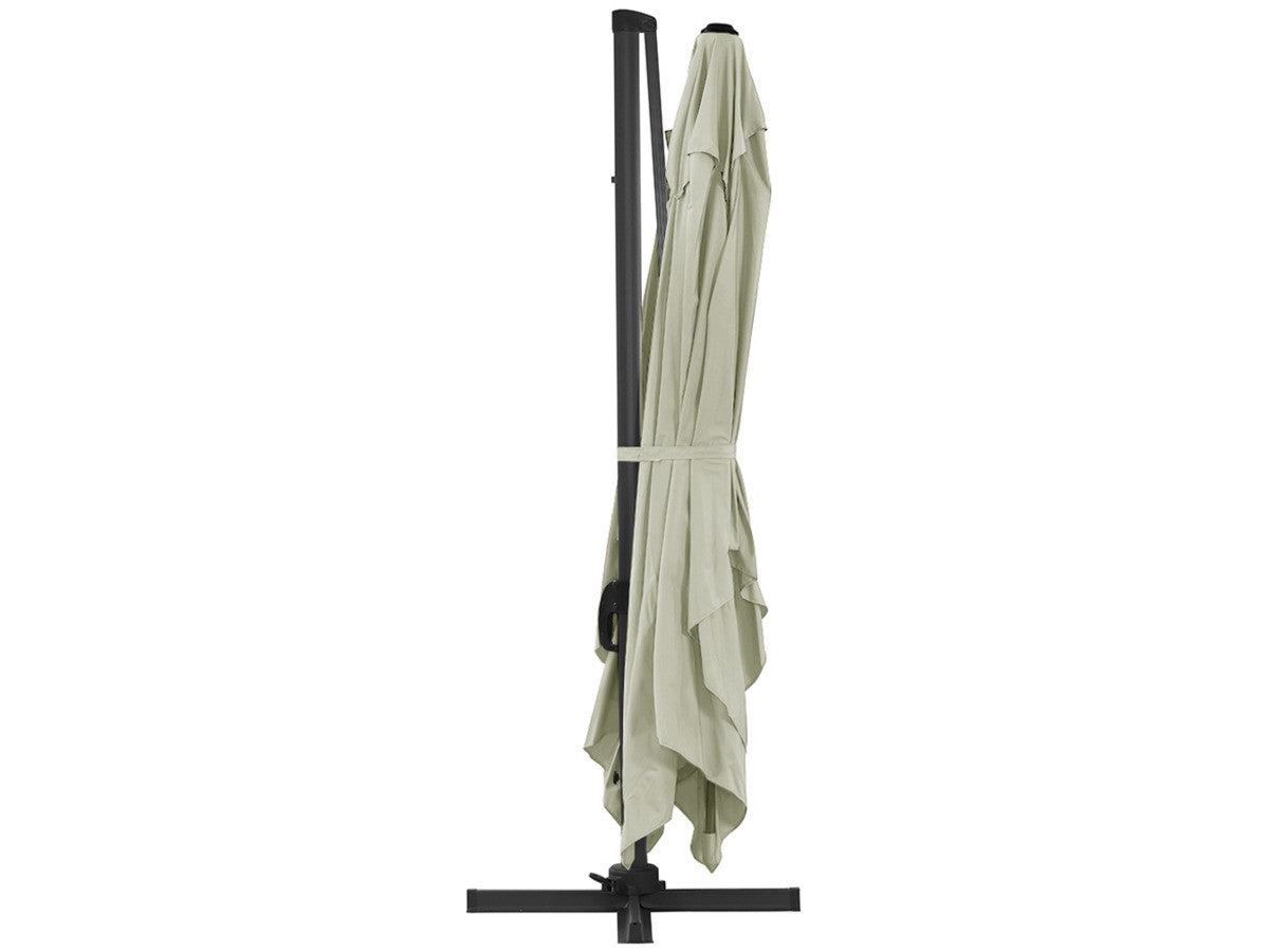 Ombrellone decentrato in alluminio SUN 4 - Rettangolare - 3 x 4 m - Ecru - Piastrelle incluse