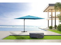 Ombrellone da giardino decentrato Alu "Sun 4" - Rettangolo - 3 x 4 m - Blu - Base inclusa