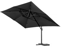 Ombrellone da giardino "Sun 3 Luxe" in alluminio a LED deportato - Quadrato - 3 x 3 m - Nero