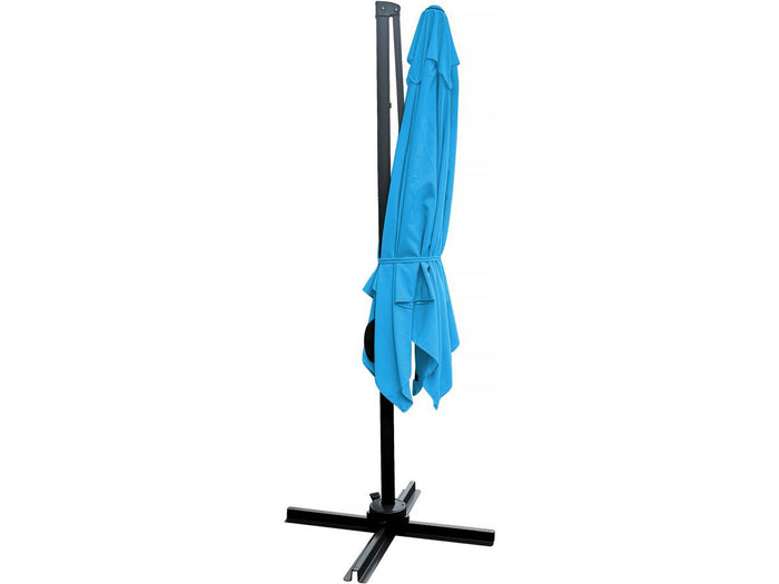 Ombrellone da giardino offset "Soleil" - Quadrato - 2,5 x 2,5 m - Blu + Copertura di protezione