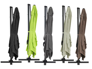 Ombrellone decentrato in alluminio SUN 4 - Rettangolare - 3 x 4 m - Nero