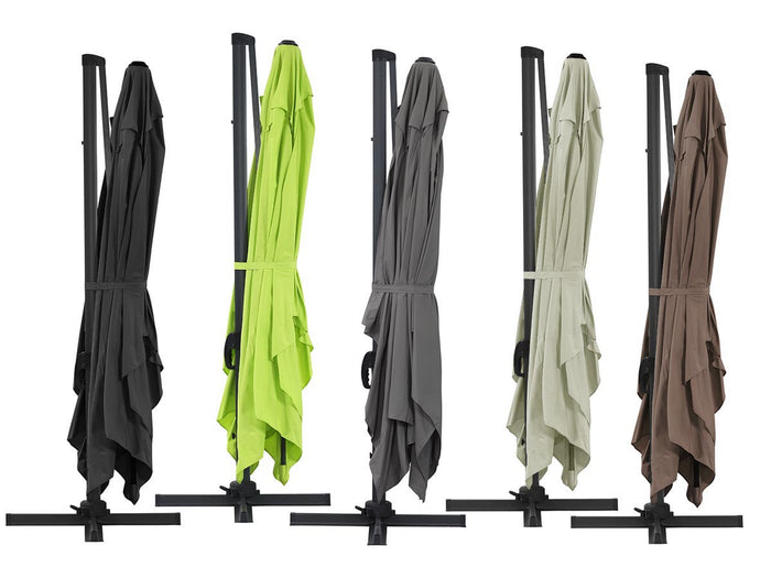 Ombrellone decentrato in alluminio SUN 4 - Rettangolare - 3 x 4 m - Nero