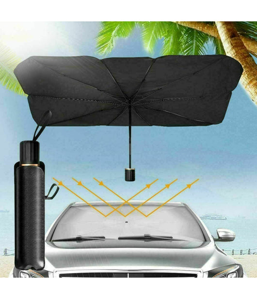 Parasole Auto Ad Ombrello Protezione Sole Parabrezza Chiusura Apertura Rapida         