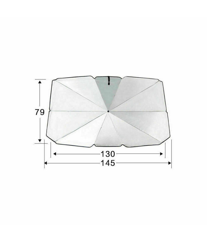 Parasole Auto Ad Ombrello Protezione Sole Parabrezza Chiusura Apertura Rapida         