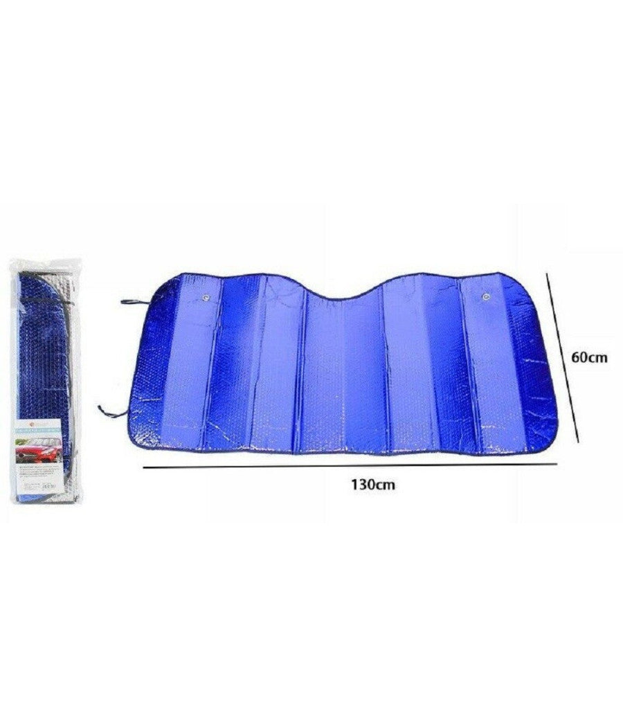 Parasole Metallico Per Auto Colorato Protegge Cruscotto Sole Caldo 130x60cm 70157         