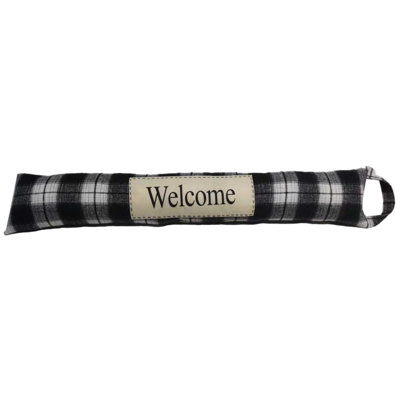 Paraspifferi tessuto quadretti nero cm 83x7h15