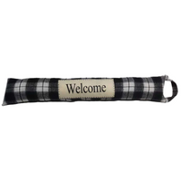 Paraspifferi tessuto quadretti nero cm 83x7h15