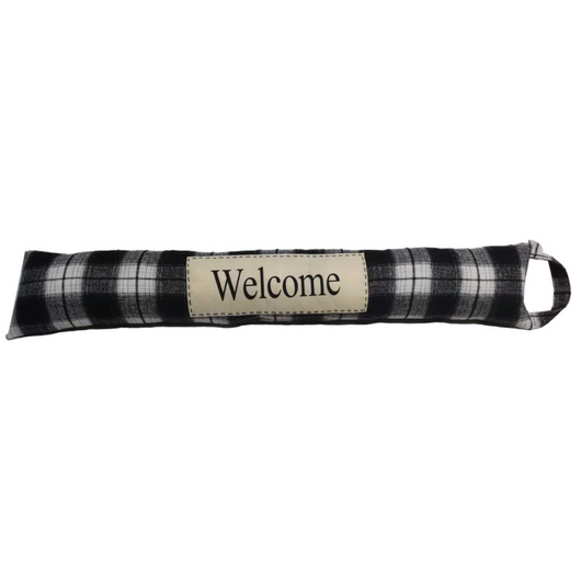 Paraspifferi tessuto quadretti nero cm 83x7h15