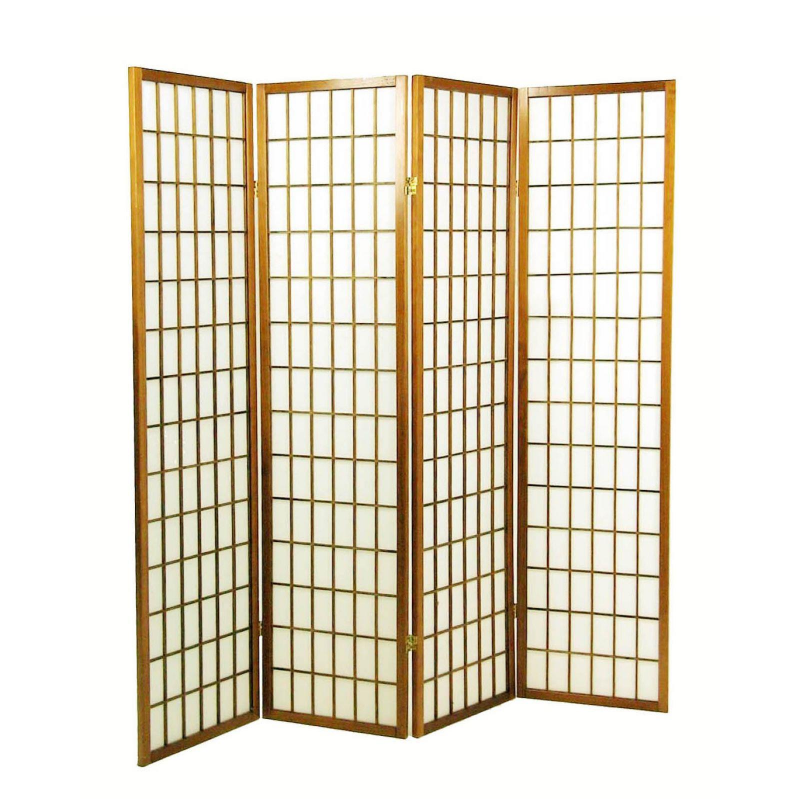 Paravento carta di riso 4 ante naturale cm 45h180