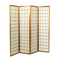 Paravento carta di riso 4 ante naturale cm 45h180