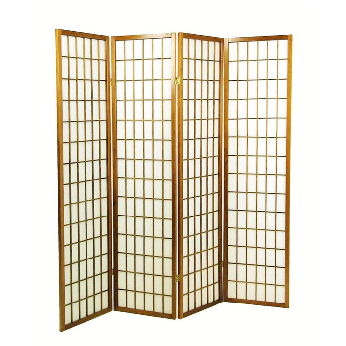 Paravento carta di riso 4 ante naturale cm 45h180