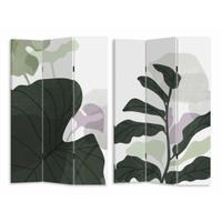 Paravento stampa foglie verde 3 ante rettangolare cm120,6x2,5h180