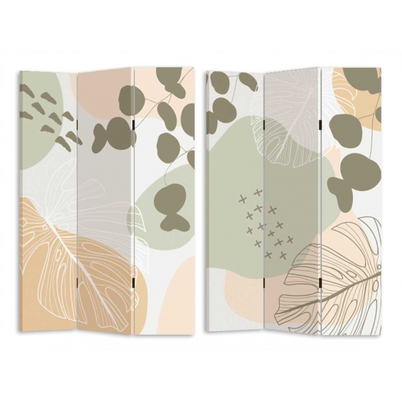 Paravento stampa multicolor 3 ante rettangolare cm 120,6x2,5h180