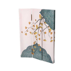 Paravento stampa rami beige 3 ante rettangolare cm 120,6x2,5h180