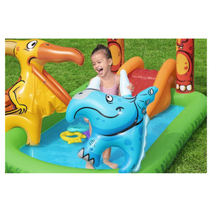 Trade Shop - Parco Giochi Acquatico Jurassic Splash Piscina Gonfiabile Da Esterno Per Bambini 53160 -